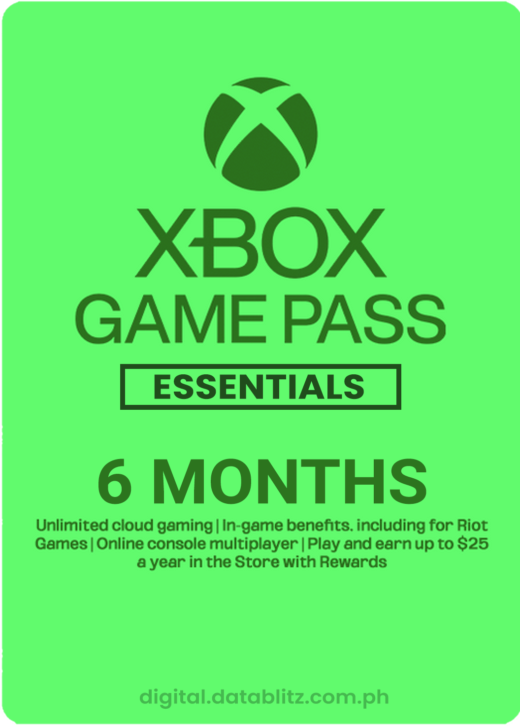 Xbox Game Pass Essentials 6-Months Membership