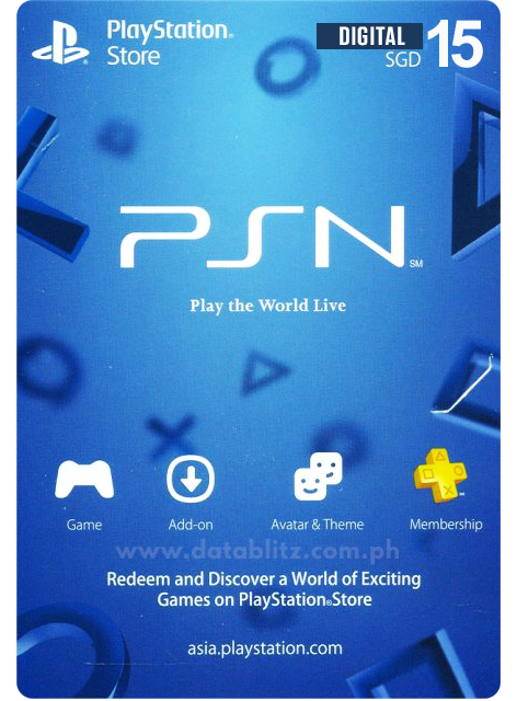 Playstation Network Digital Code SG$15