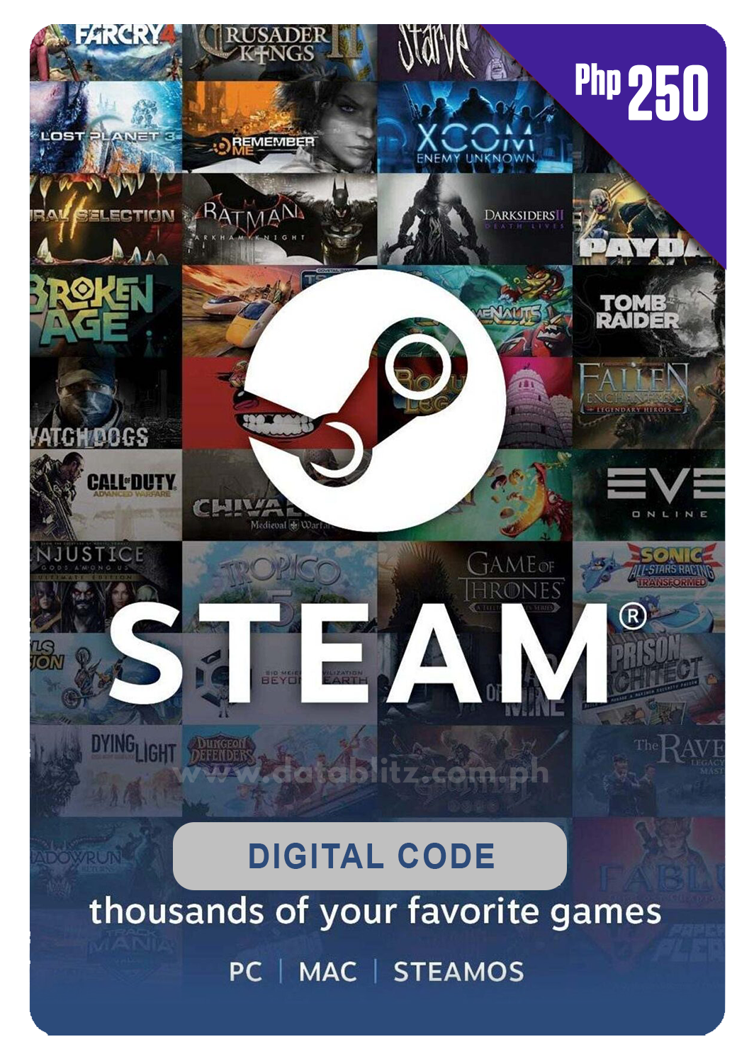 STEAM WALLET DIGITAL CODE - Php 250