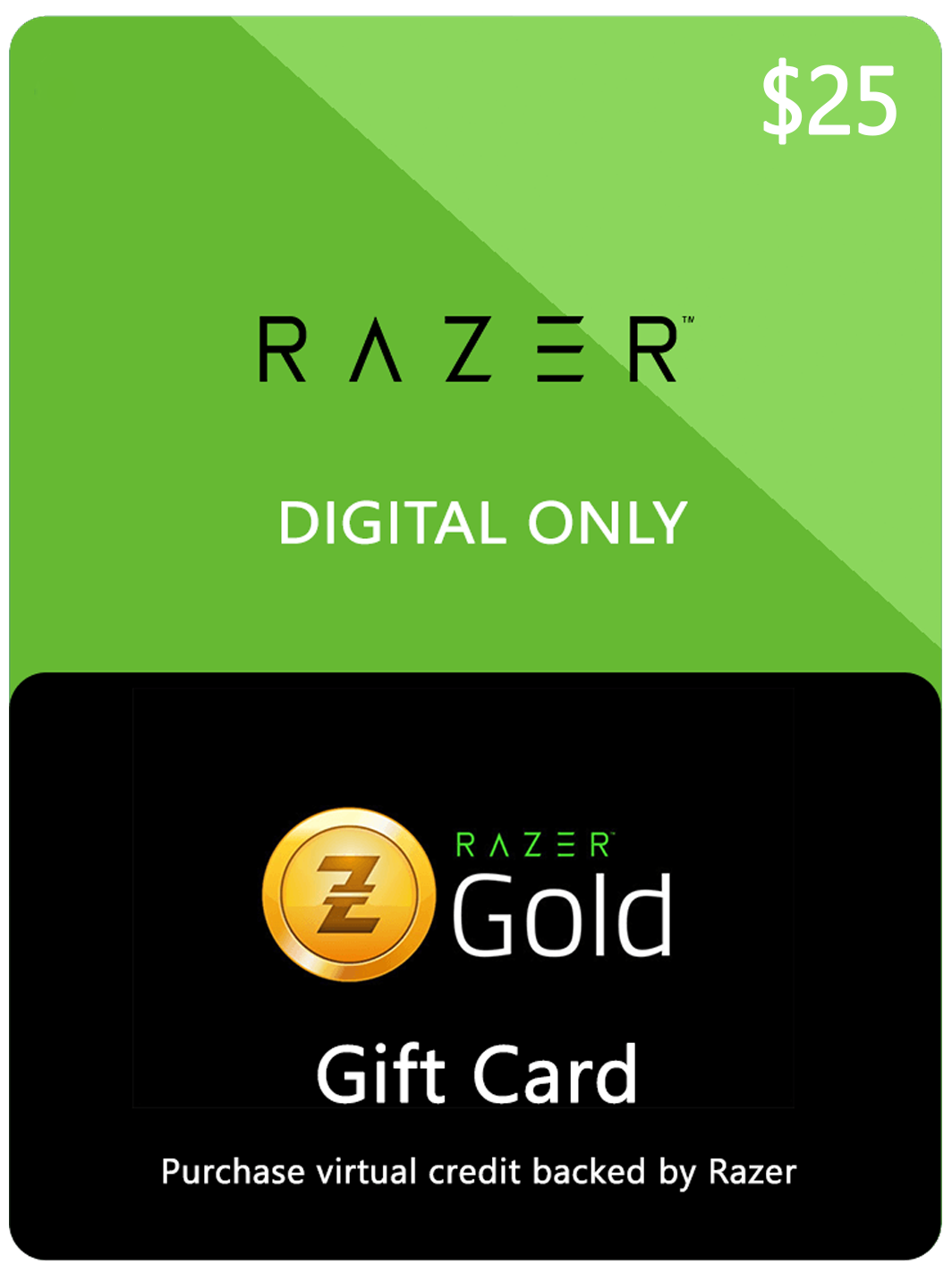 Razer Gold Digital Gift Code - $25 US
