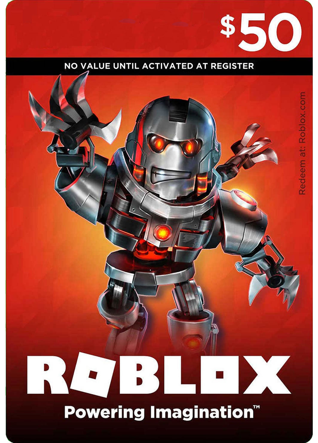 Roblox Digital Gift Code - $50 US