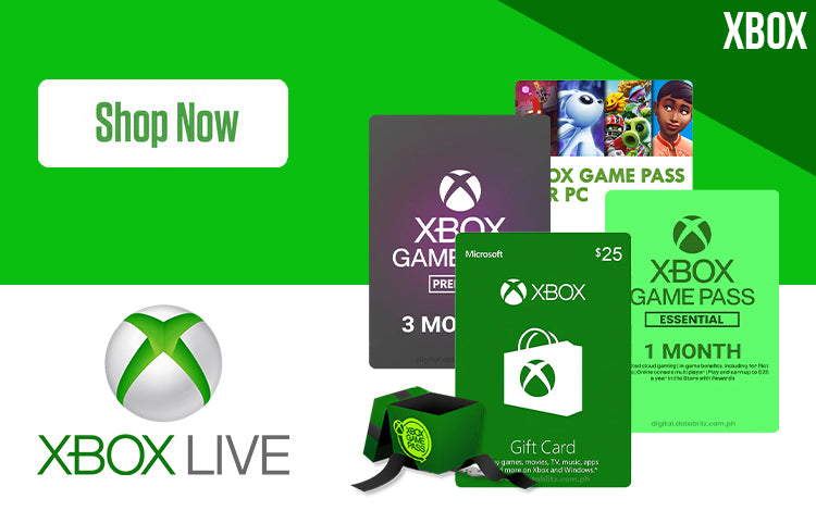 XBOX Live Digital Codes – Datablitz Digital Store