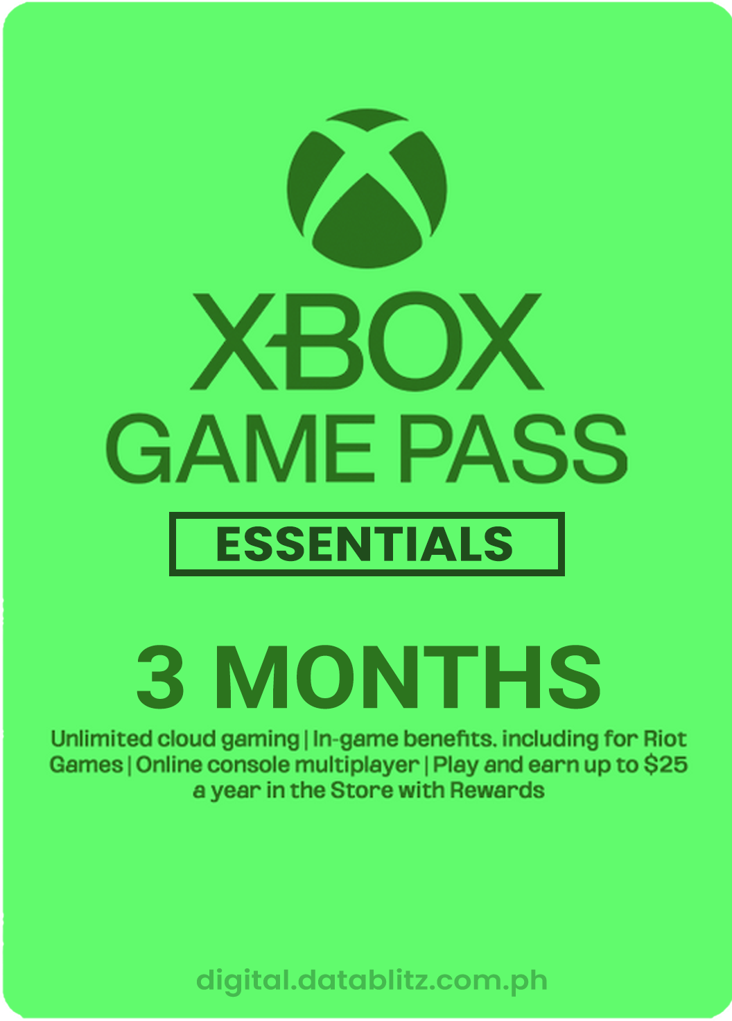 Xbox Game Pass Essentials 3-Months Membership