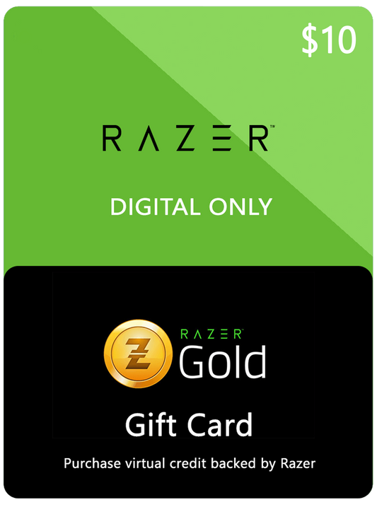 RAZER GOLD DIGITAL GIFT CODE - $10 US