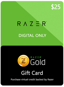 RAZER GOLD DIGITAL GIFT CODE - $25 US