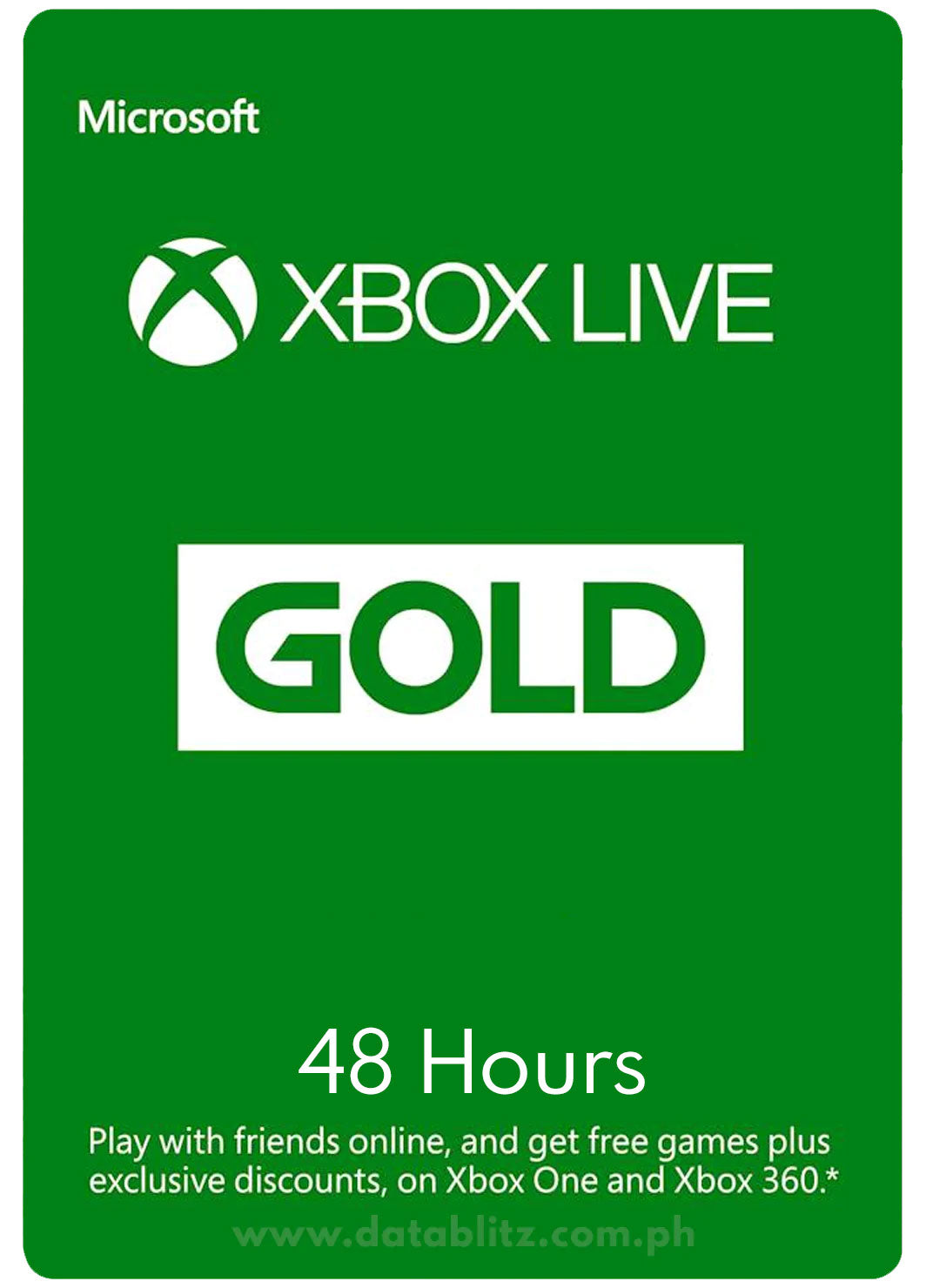 XBOX Live Gold Digital Code 48 Hour Membership US